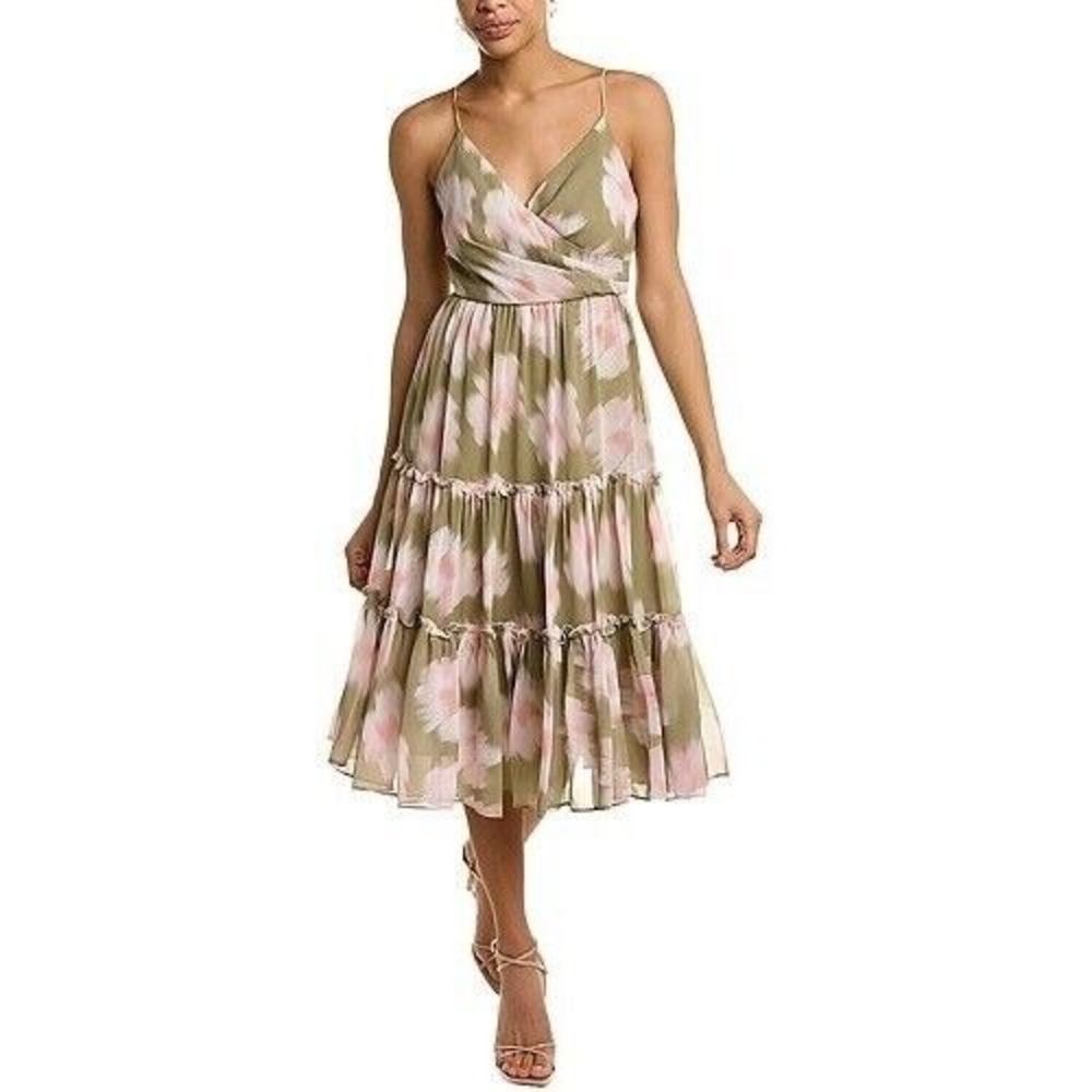 Sachin & Babi NWT Dalia Midi Dress in Green Floral in Size 4‎ MSRP $395